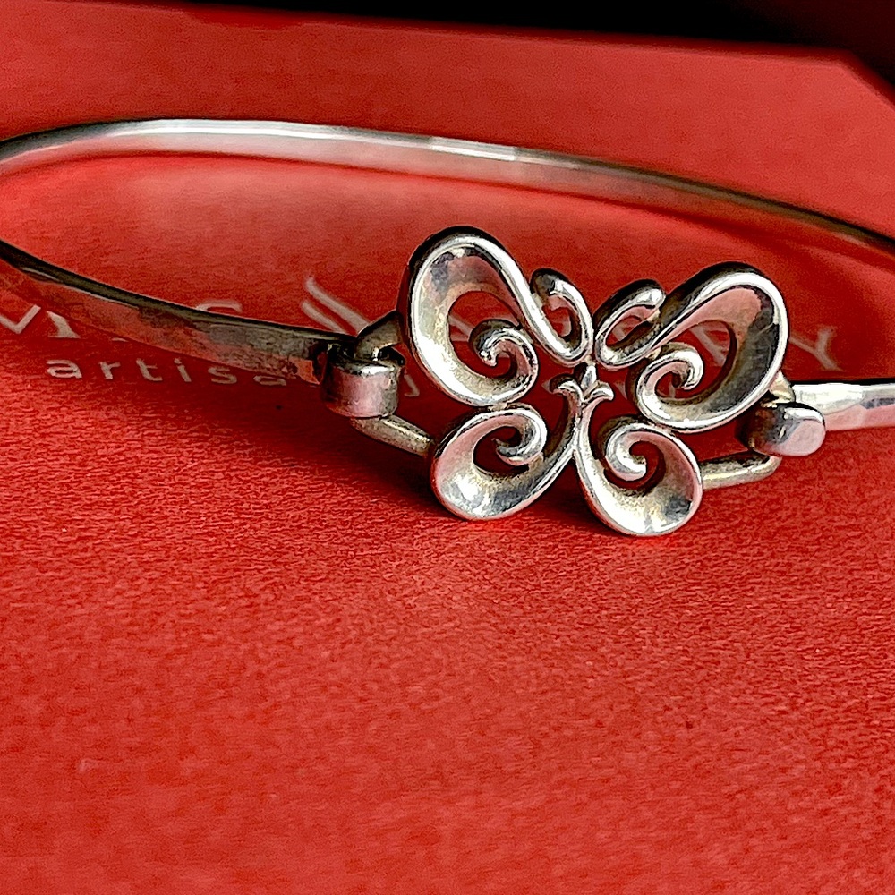 James Avery *Retired* Butterfly Bangle Bracelet, Silver